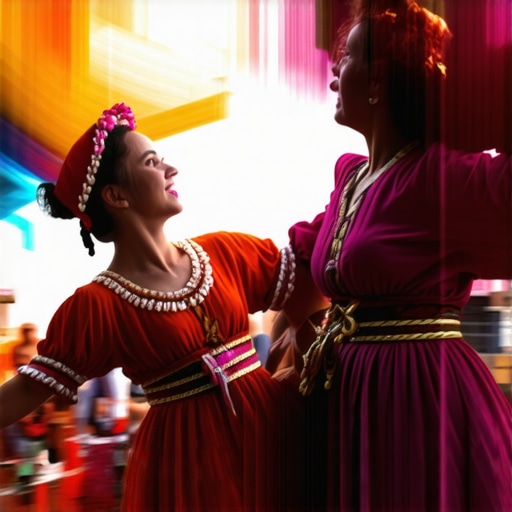 Scene din festivalurile din Patras, grecești, îmbinare între dans tradițional și modern, costume colorate