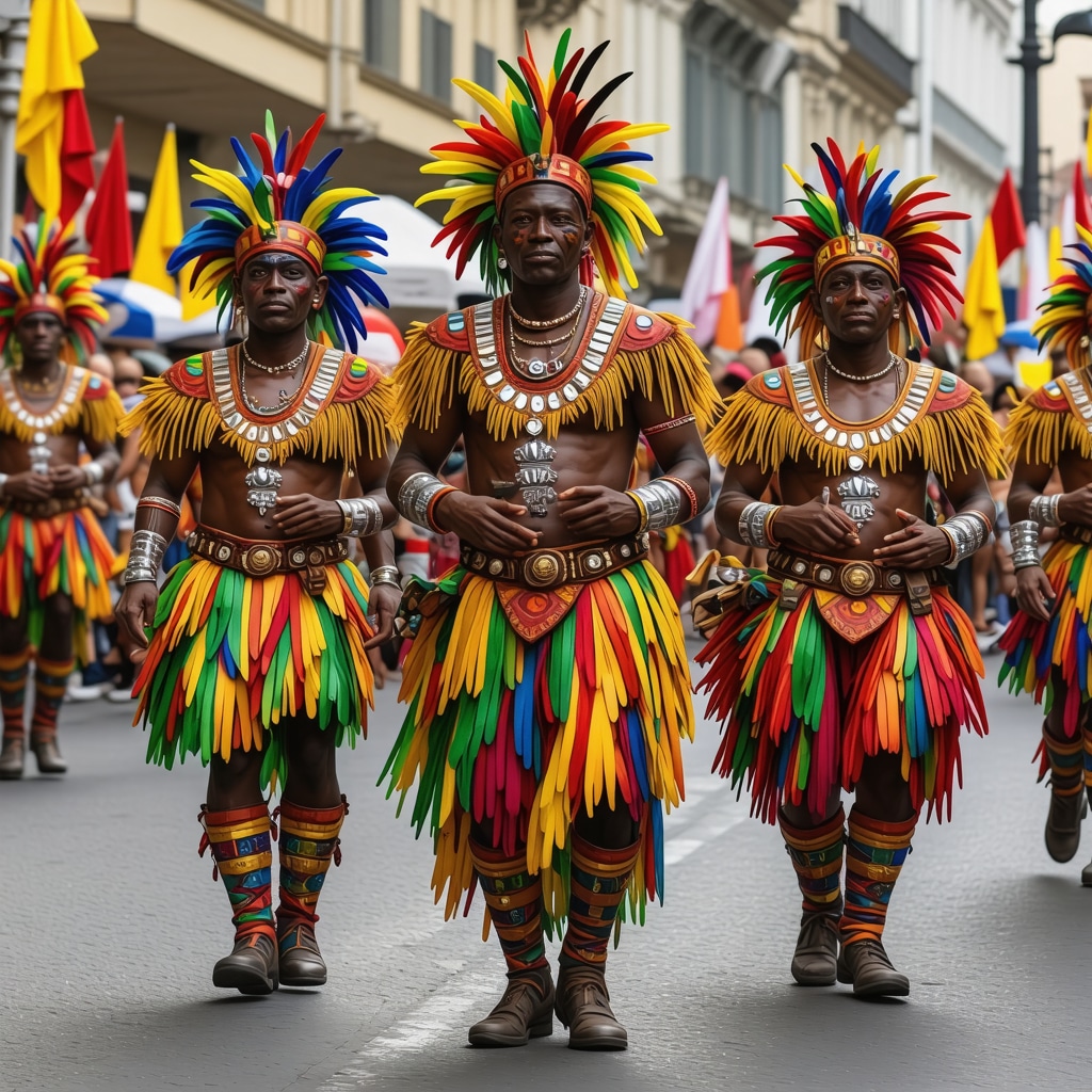 Vibrant festival scenes in Belgrade 2024, street performers, colorful costumes, live music
