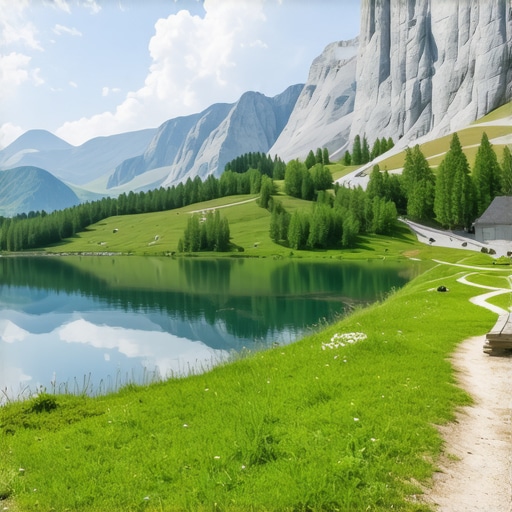 Peisaj montan cu lacuri și trasee de drumeție în Slovenia