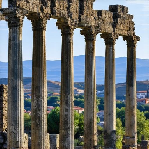 Ancient archaeological site in a lush Balkan setting, illustrating historical richness and natural harmony.