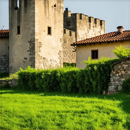 Fortress ruins and traditional buildings in Počitelj with cultural festivals