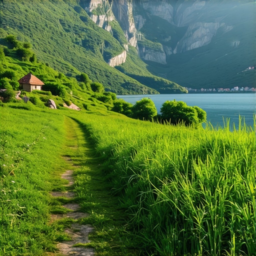 Peisaj montan spectaculos în Kotor cu trasee de drumeție și vegetație luxuriantă