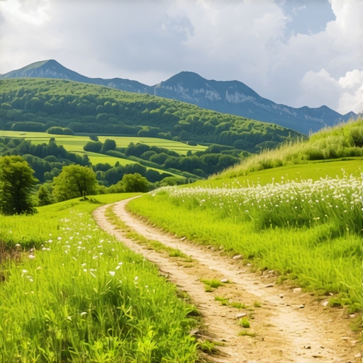 Peisaj montan în Balcani cu trasee de drumeție și natură luxuriantă