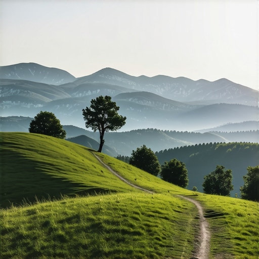 Panoramic view of Balkan mountains in 2024 Scenic Balkan mountain landscape with hiking trails