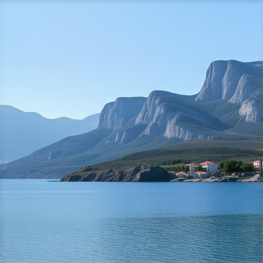 Peisaj montenegrin spectaculos 2024 Peisaj montenegrin de coastă în 2024 cu munți și mare