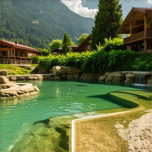 Serene Balkan spa with hot springs surrounded by nature, perfect for wellness retreats