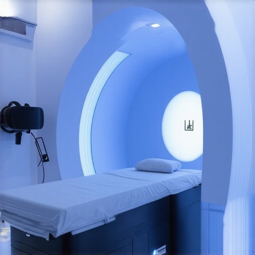 Spa tehnologic avansat cu VR și analiză biometrică Camera de tratament spa modernă cu tehnologie VR și echipamente biometrice