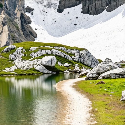 Traseu montan în Muntenegru cu munți înzăpeziți și lacuri cristaline, ideal pentru drumeții