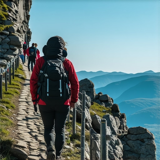 Exploratori pe un traseu montan dificil în Balcanii de Est