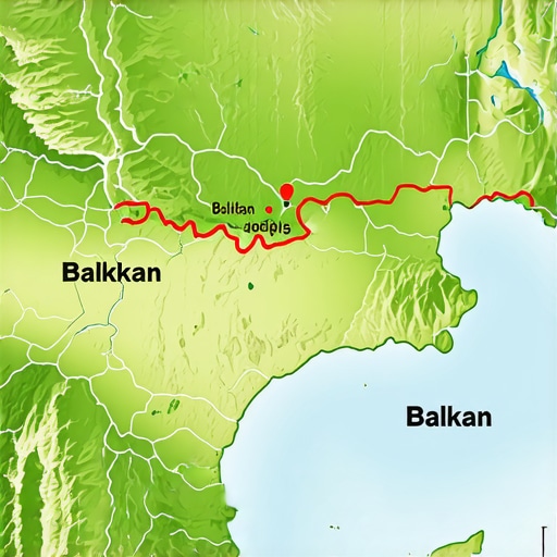 Balkan destinations map 2024 Map highlighting Balkan destinations for 2024
