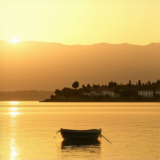 Ioannina 2026: Plimbări cu barca pe lacul Pamvotis la răsărit